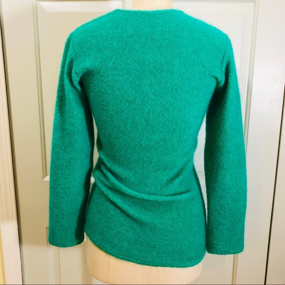 Gabriel Milano Kid Mohair Zip Sweater Size Small Green Color - Picture 9 of 13